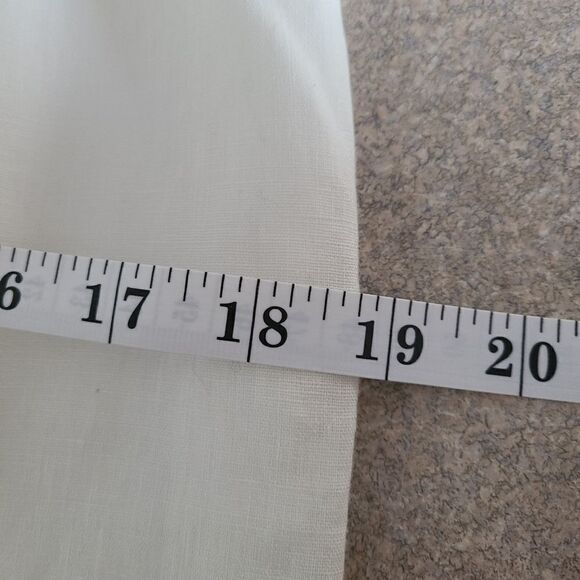 Teenflo White 100% Linen Mini Pencil Skirt 8 - Picture 5 of 7